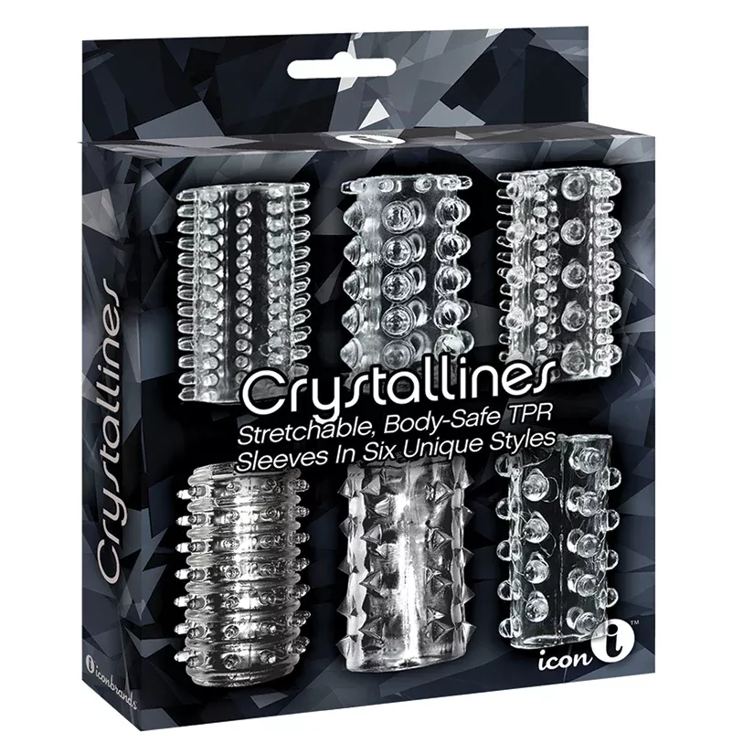 The 9's Crystalline TPR Cock Sleeves-C...