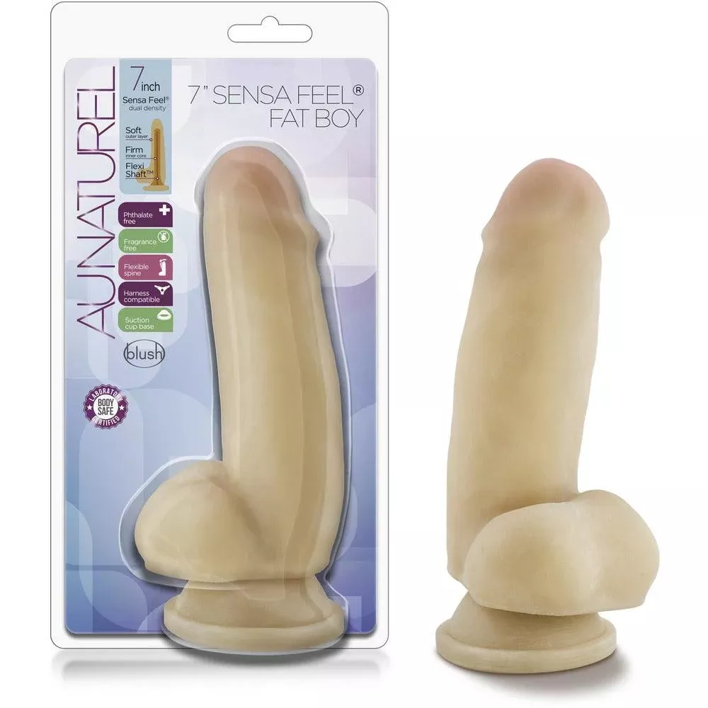 Au Naturel - Fat Boy Dildo 7" - Vanilla