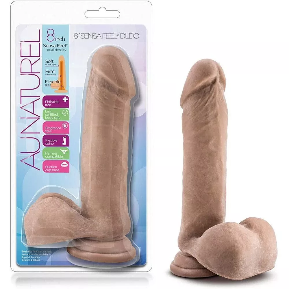 Au Naturel - Sensa Feel Dildo 8" - Tan