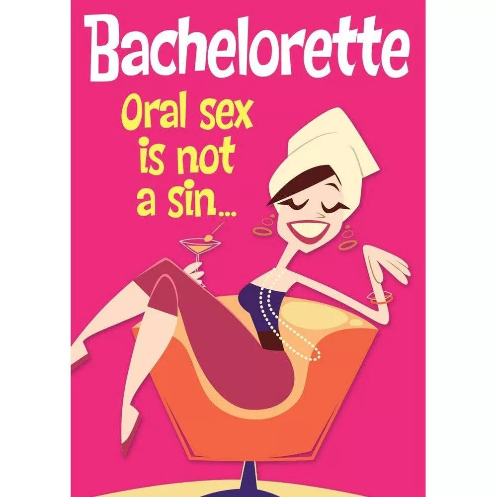 Bachelorette Oral Sex Greeting Card