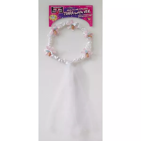 Bachelorette Tiara & Veil with Penis