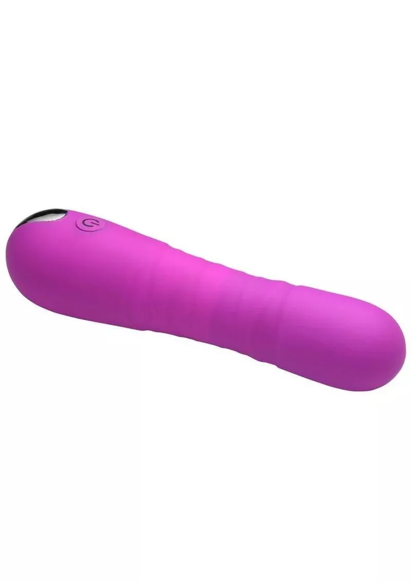 Bang! Thrusting Rechargeable Silicone Vibrator - Purple from Cherry Pie Online
