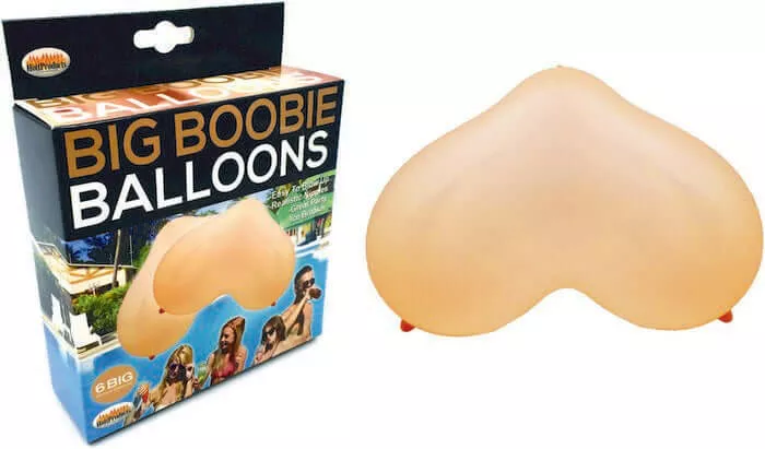Big Boobie Balloons 6 Count Package