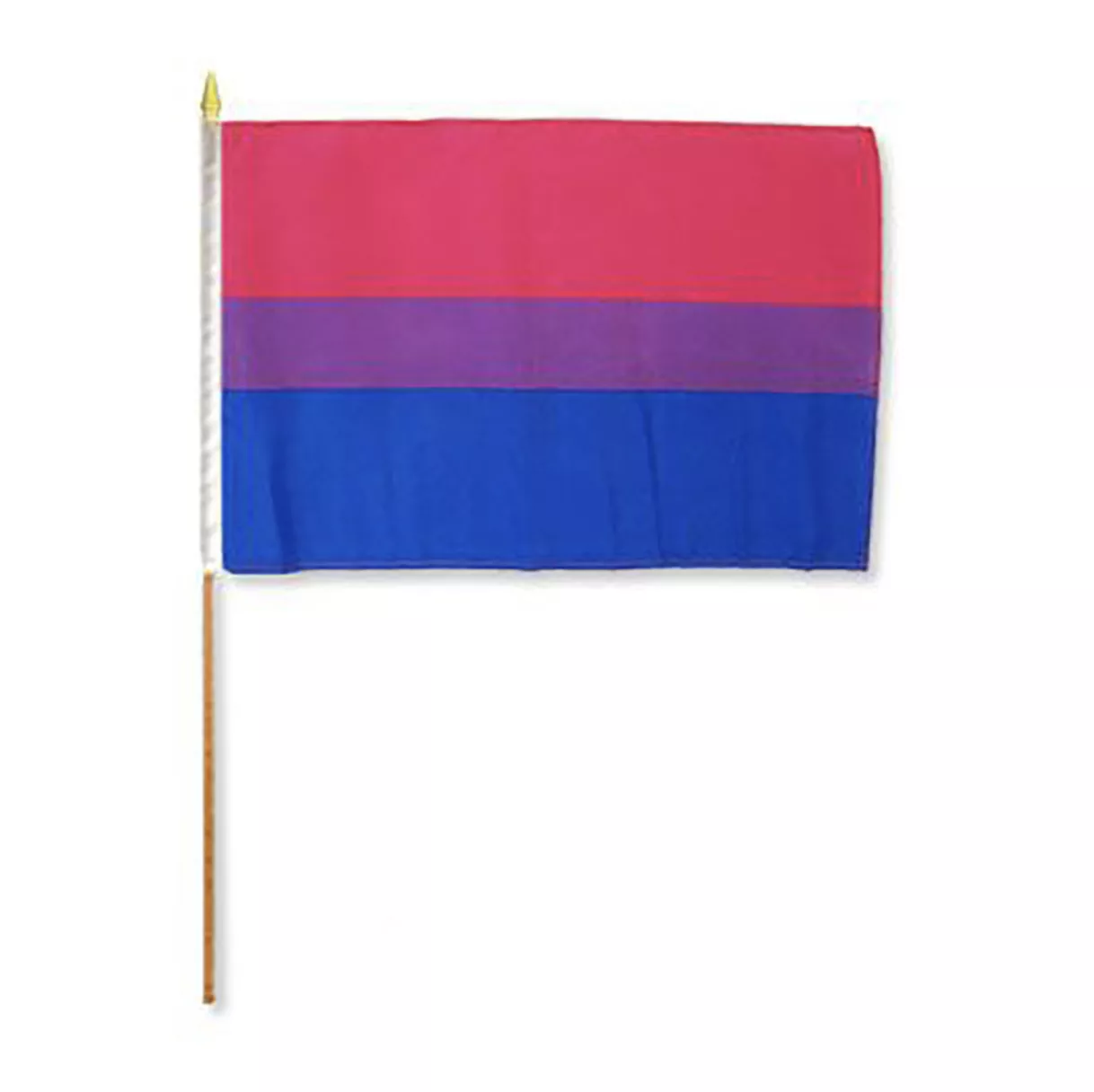 Bisexual Pride Stick Flag 12" x 8"