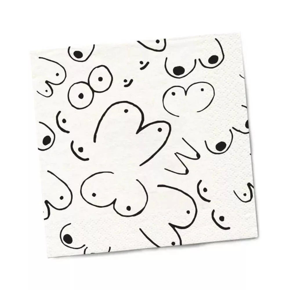 Cheeky Boobs Napkins - 20-Pack