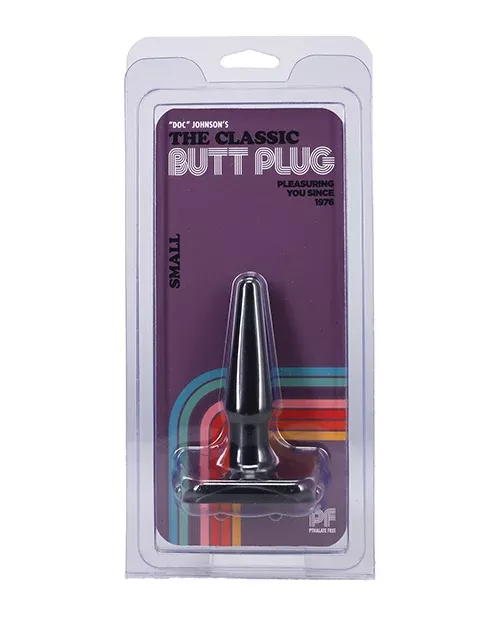 Classic Butt Plug Small Black - Easy Insertion