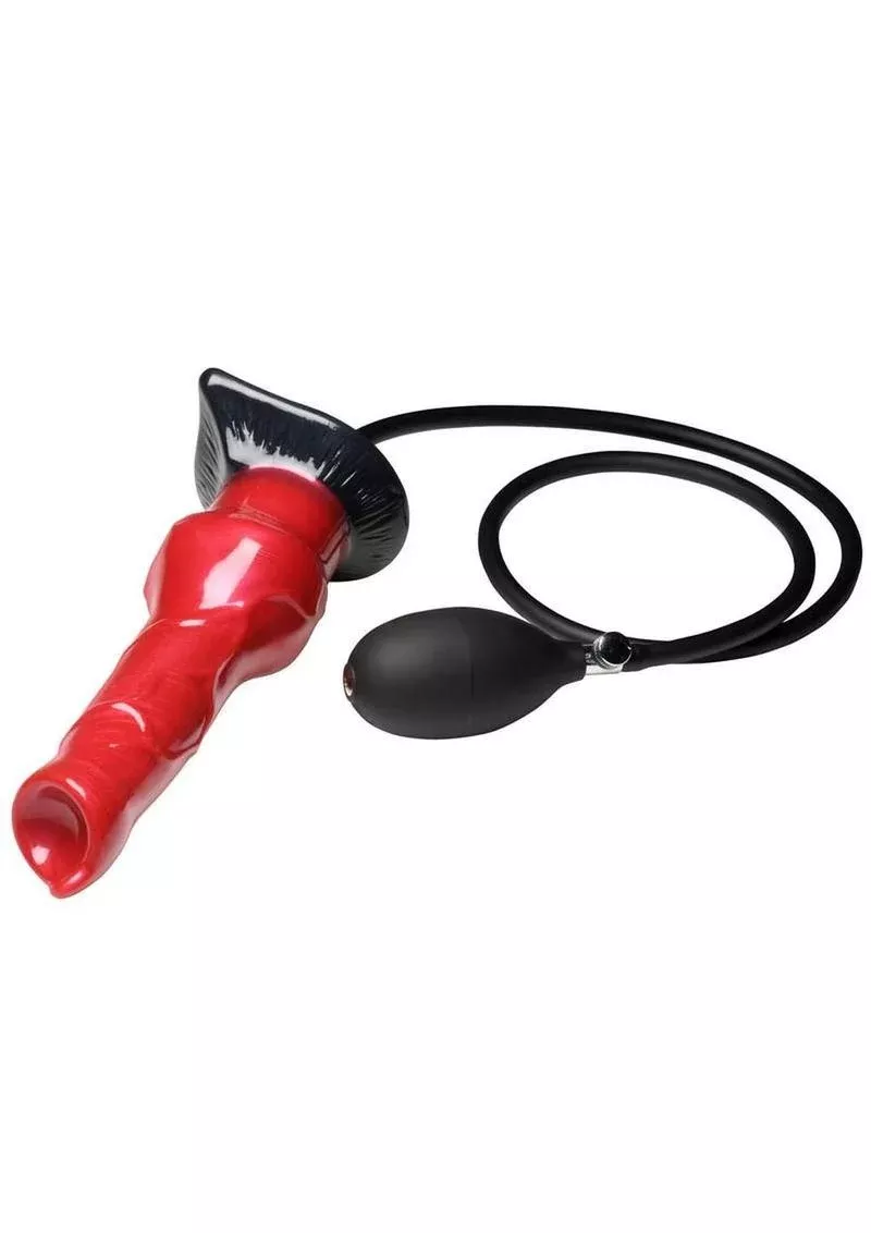 Creature Cocks Hell Hound Inflatable Silicone Dildo - Red/Black from Cherry Pie Online