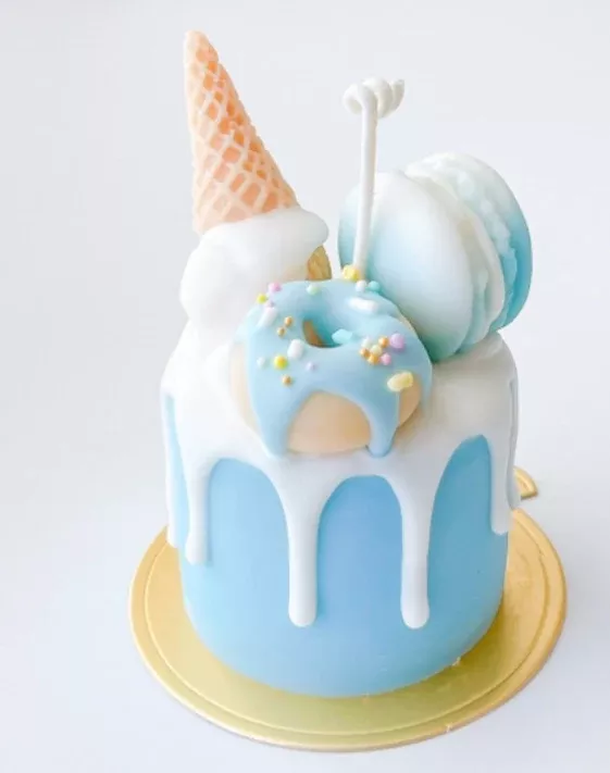 Delightful Dessert Cake Candle
