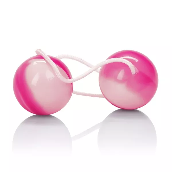Duotone Orgasm Balls - Pink & White