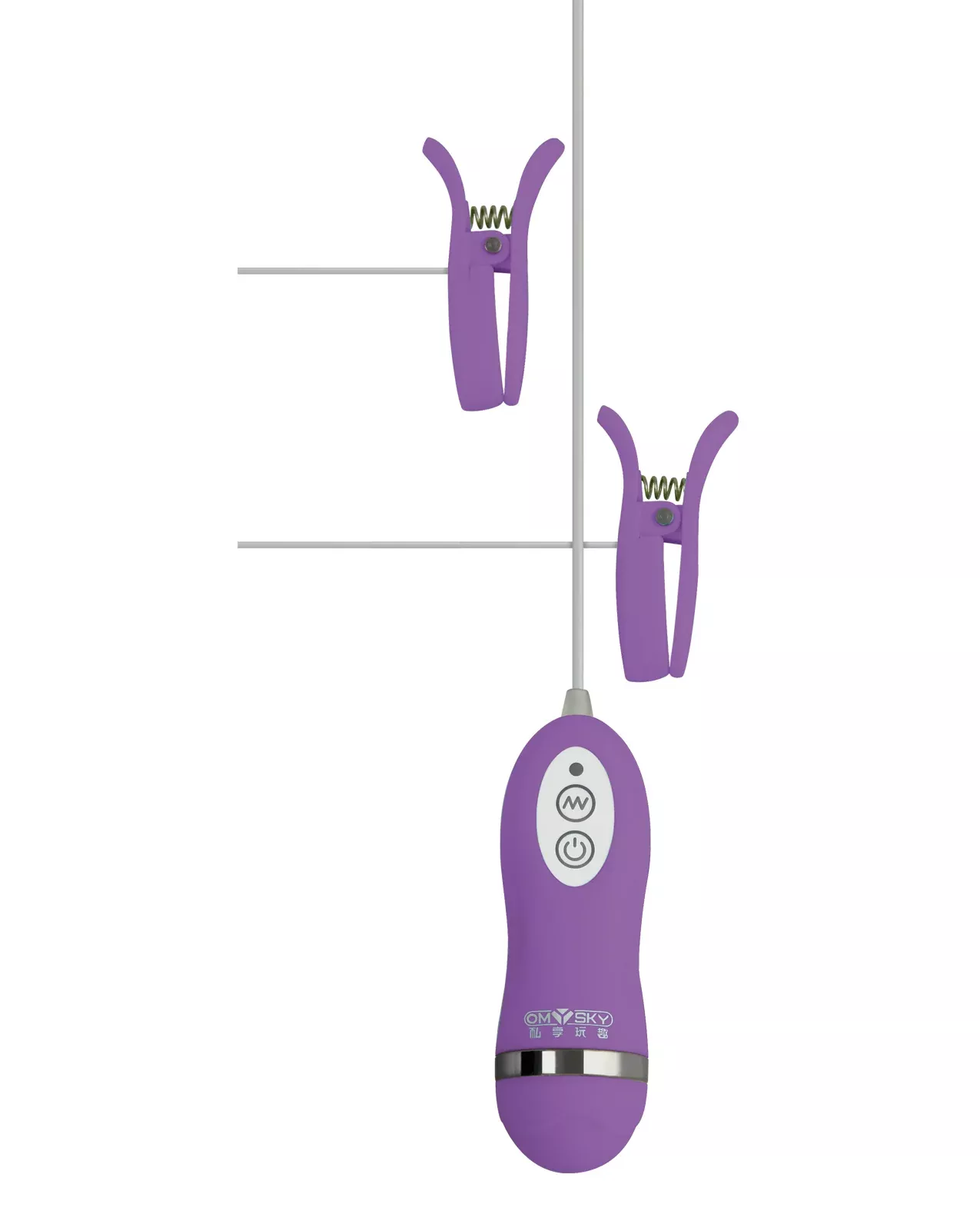 Gigaluv Vibro Clamps: 10-Function Purple Vibrator