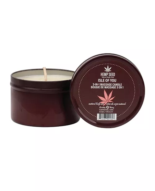 Hemp Massage Candle for Skin Hydration and Ambiance