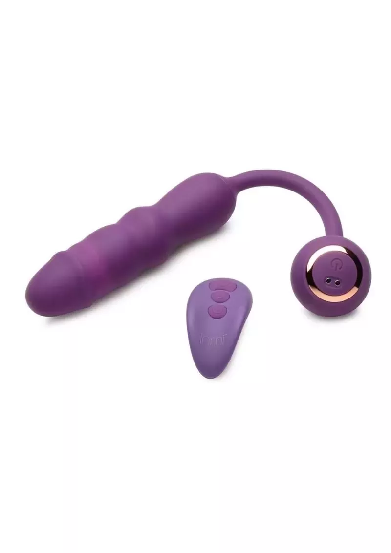 Inmi Thrust Thumper Rechargeable Silicone Vibrator with Remote Control - Purple from Cherry Pie Online