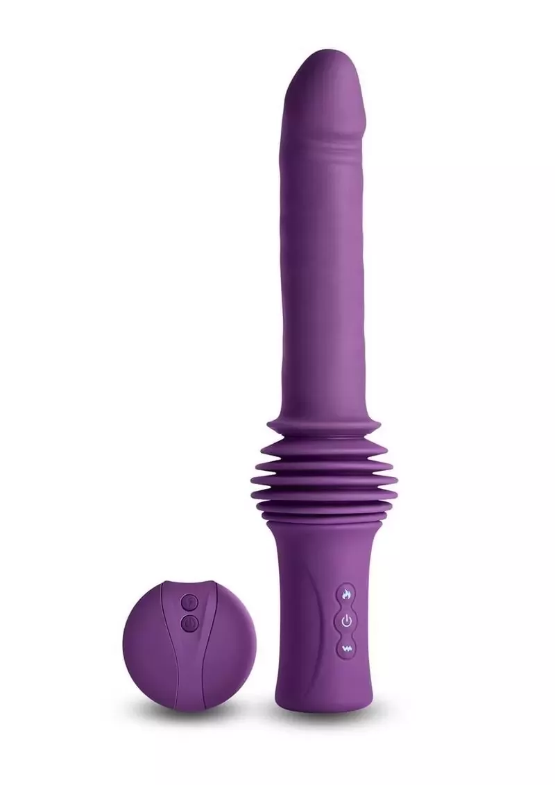 Inya Super Stroker Rechargeable Silicone Thrusing Vibrator - Purple from Cherry Pie Online