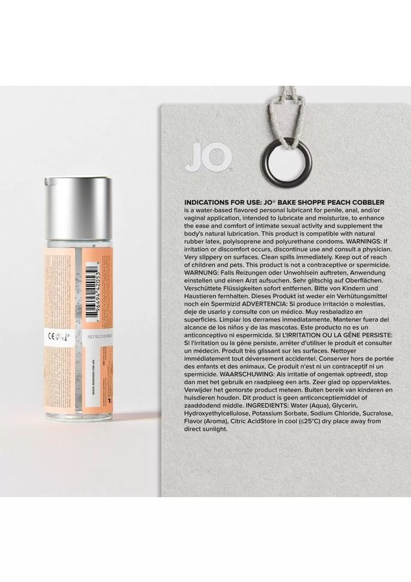 JO Bake Shoppe Flavored Lubricant Peach Cobbler 2oz from Cherry Pie Online