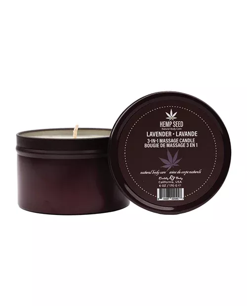 Lavender Hemp Massage Candle for Skin Hydration