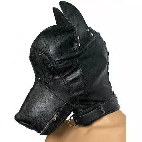 Leather Pup Mask / Hood