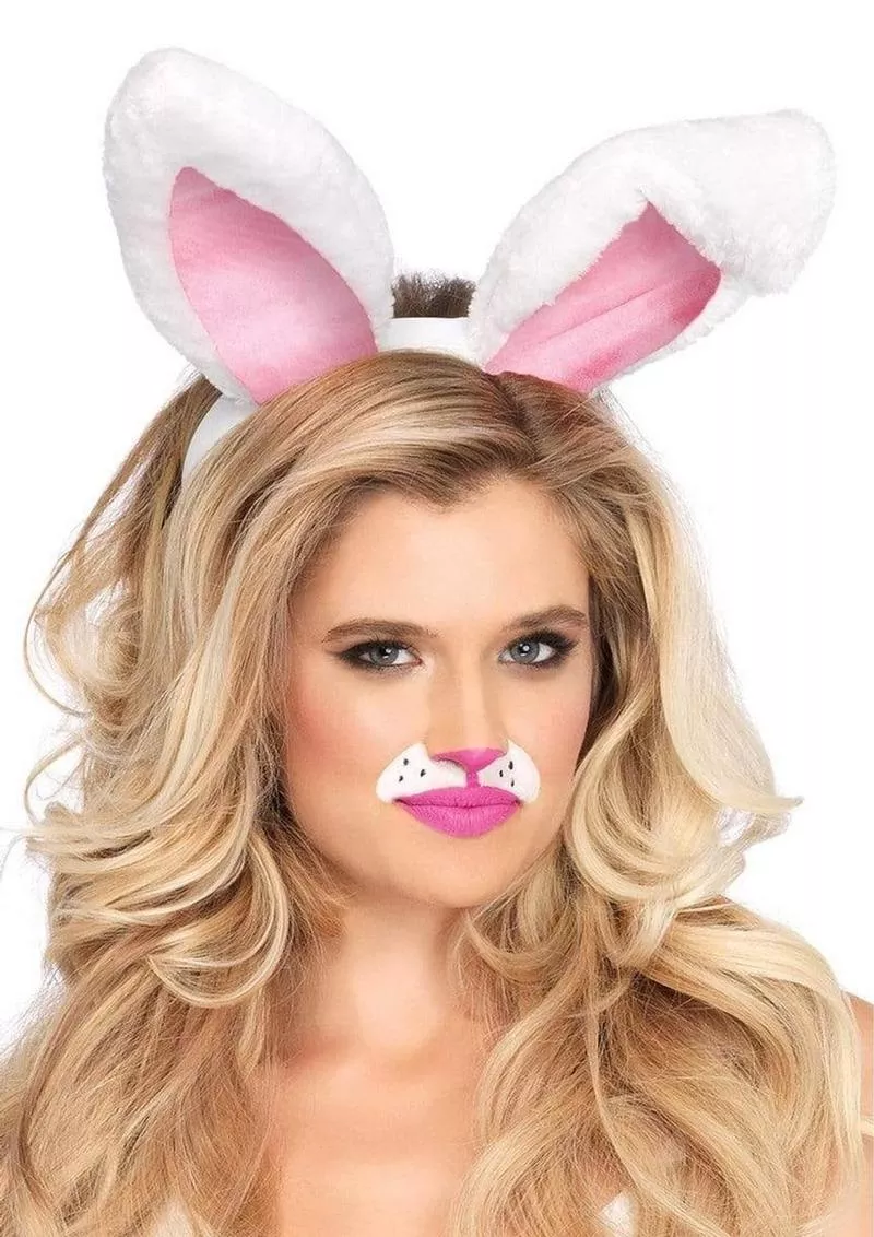 Leg Avenue Plush Bunny Ears - O/S - White - Shop Velvet Box Online
