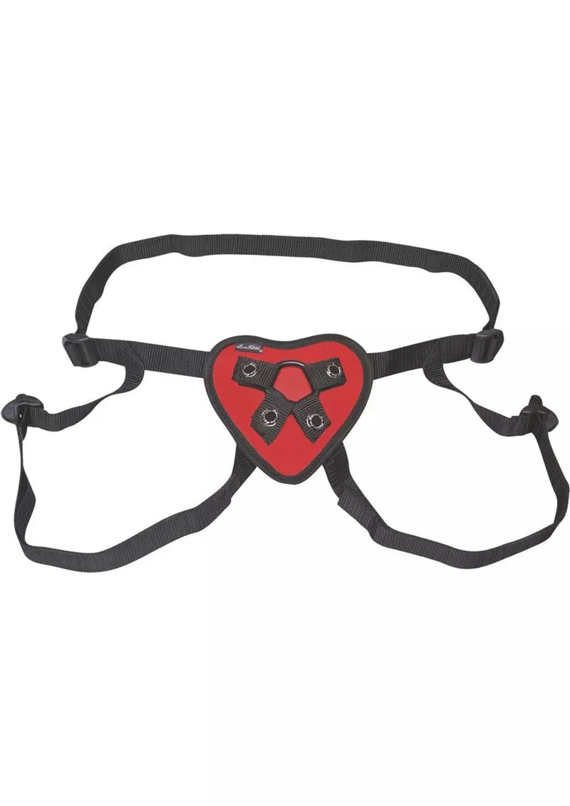 Lex Fetish Red Heart Strap-On Harness Adjustable