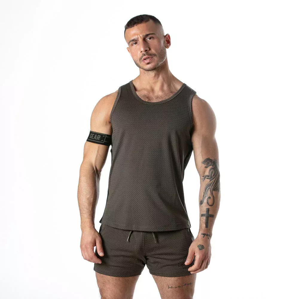 LOCKER GEAR - SWEAT IT TANK TOP - Khaki