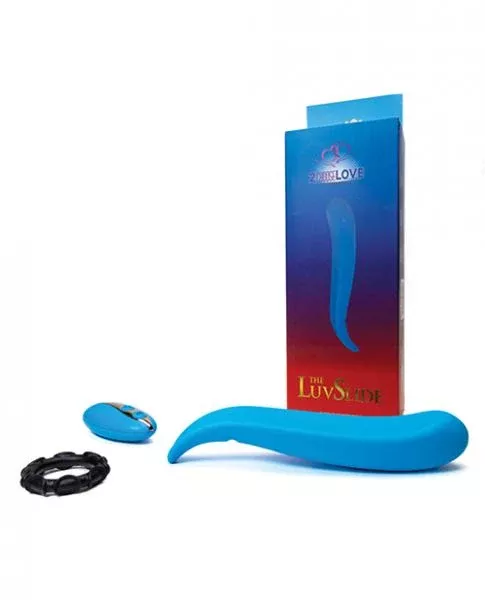 Luvslide Couples Vibrator with Remote - Blue