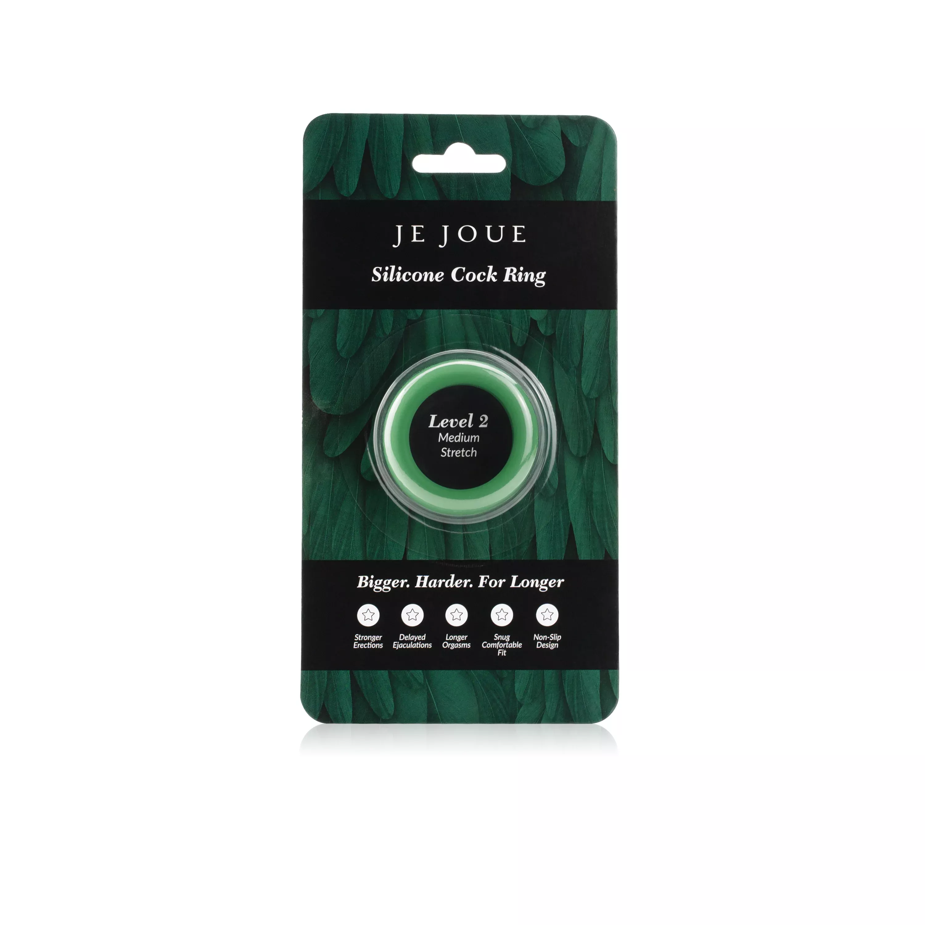 Medium Stretch Silicone Cock Ring - Green