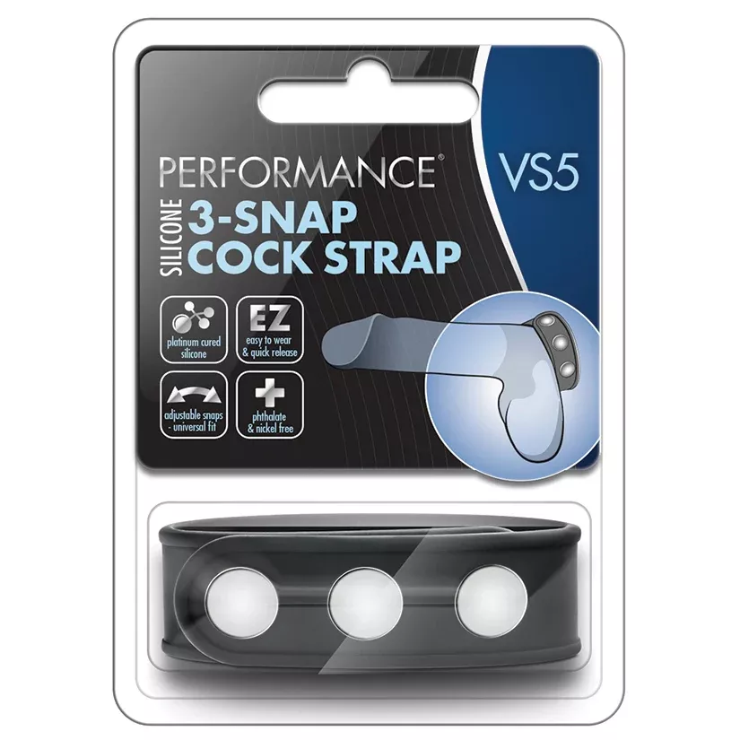 Performance VS5 3-Snap Cock Strap-Blac...