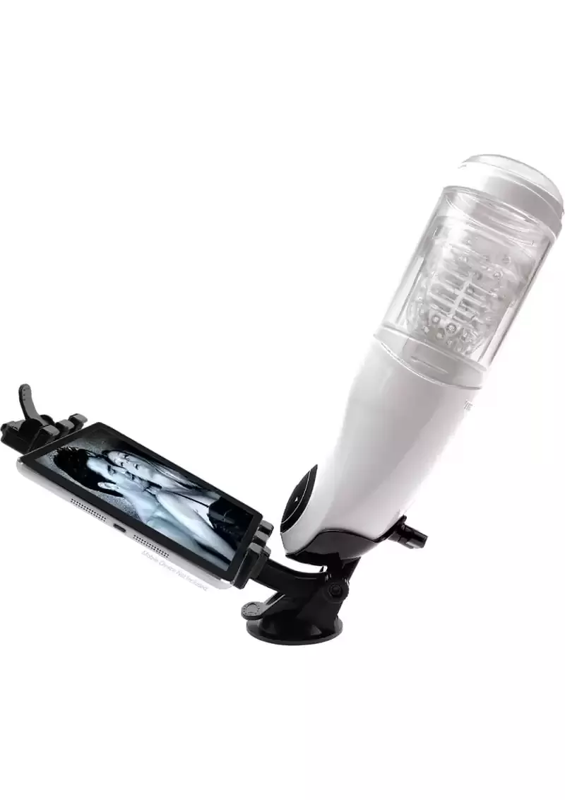 Pipedream Extreme Mega Bator Pussy Rechargeable Hands Free Stroker Masturbator Waterproof White from Cherry Pie Online