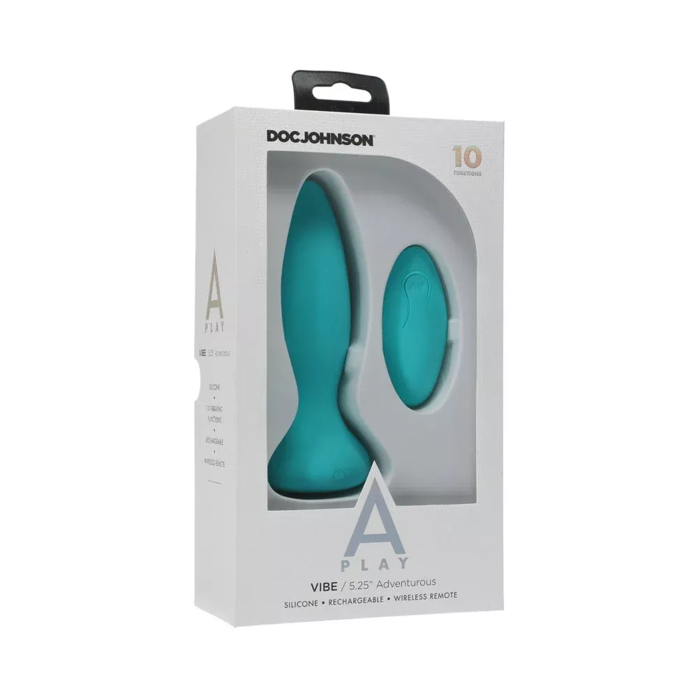 A-Play Vibe Adventurous Rechargeable Silicone Anal Plug with Remote Te