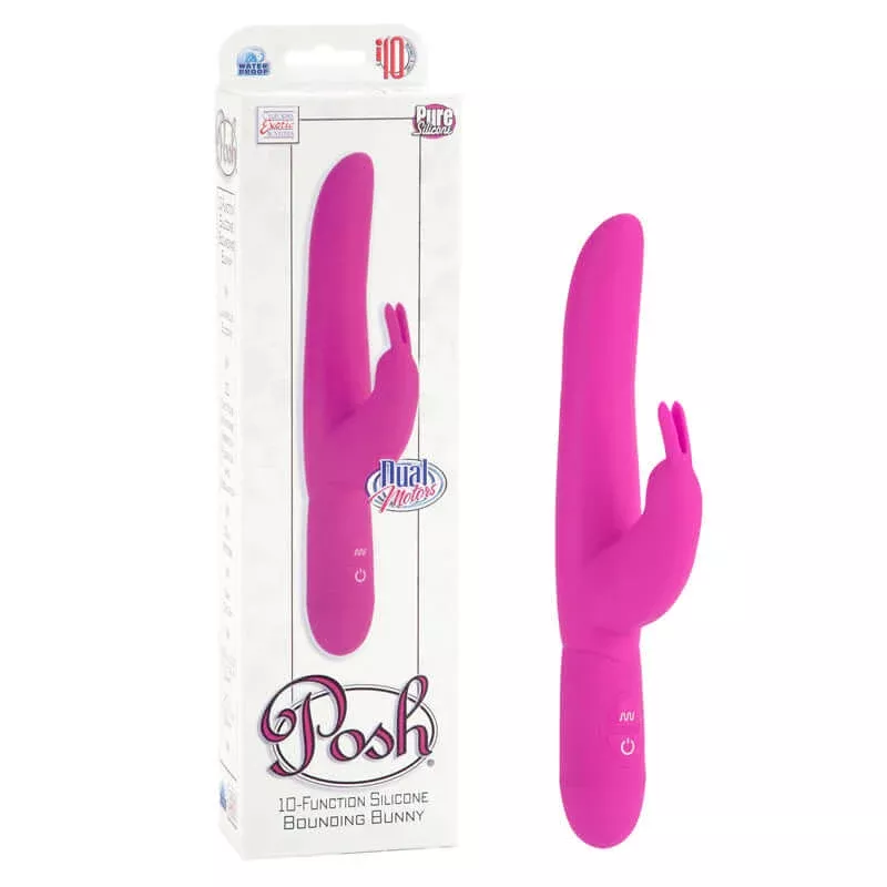 Posh 10 Function Silicone Bounding Bunny Pink Vibrator