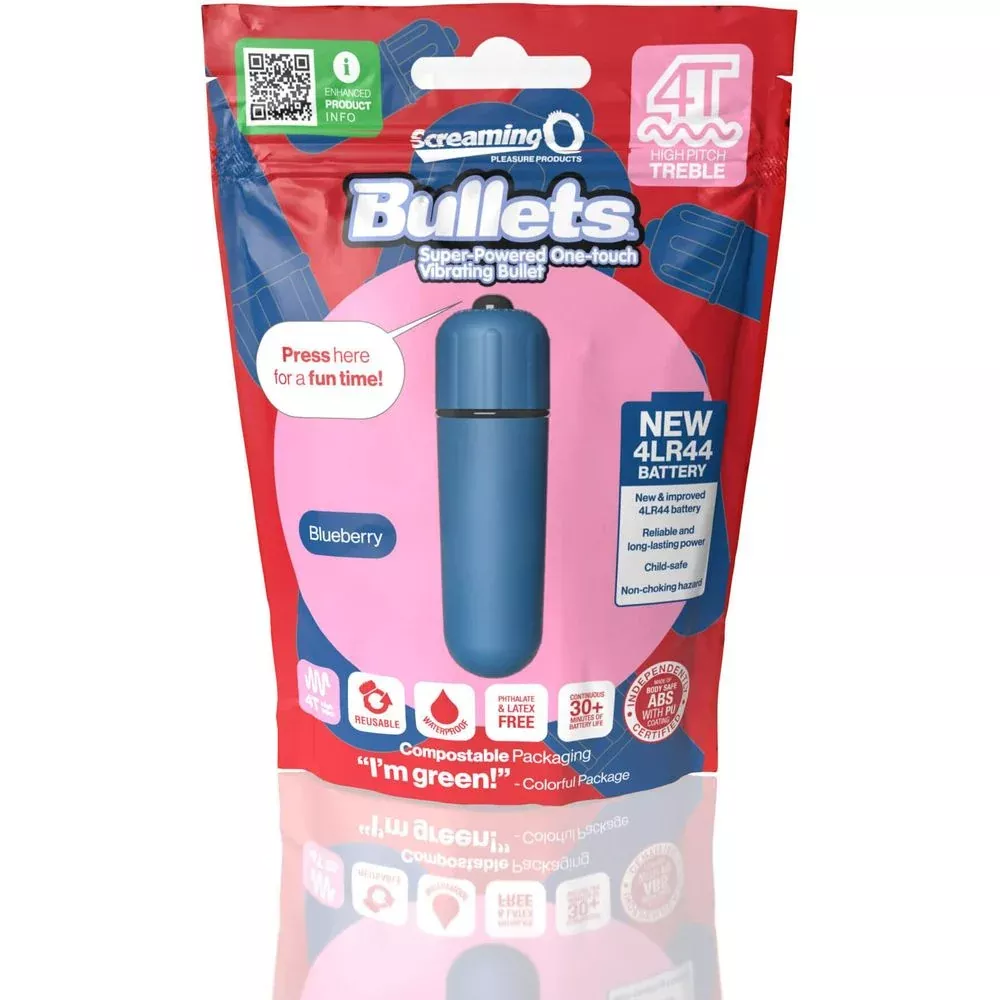 Screaming O 4T Bullet Vibrator - Blueberry