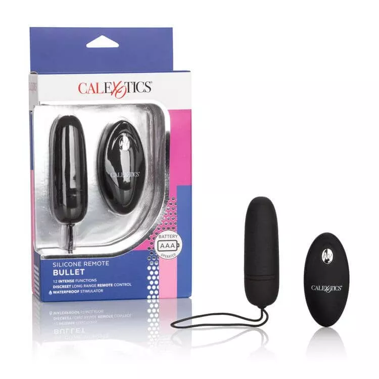 Silicone Remote Controlled Bullet Vibrator Black
