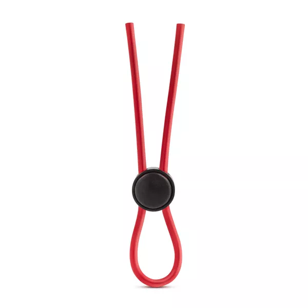 Stay Hard Silicone Loop Cock Ring-Red