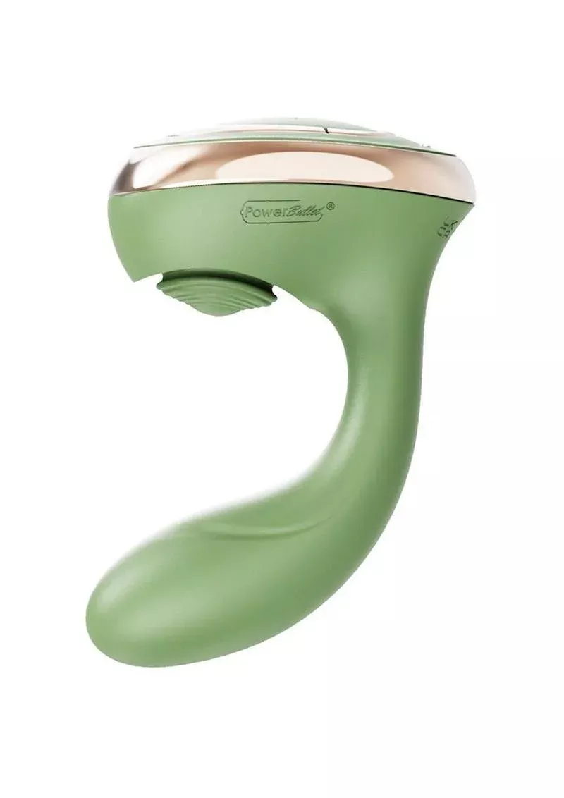 Swan Reign Rechargeable Silicone Dual Stimulating Vibrator - Green from Cherry Pie Online