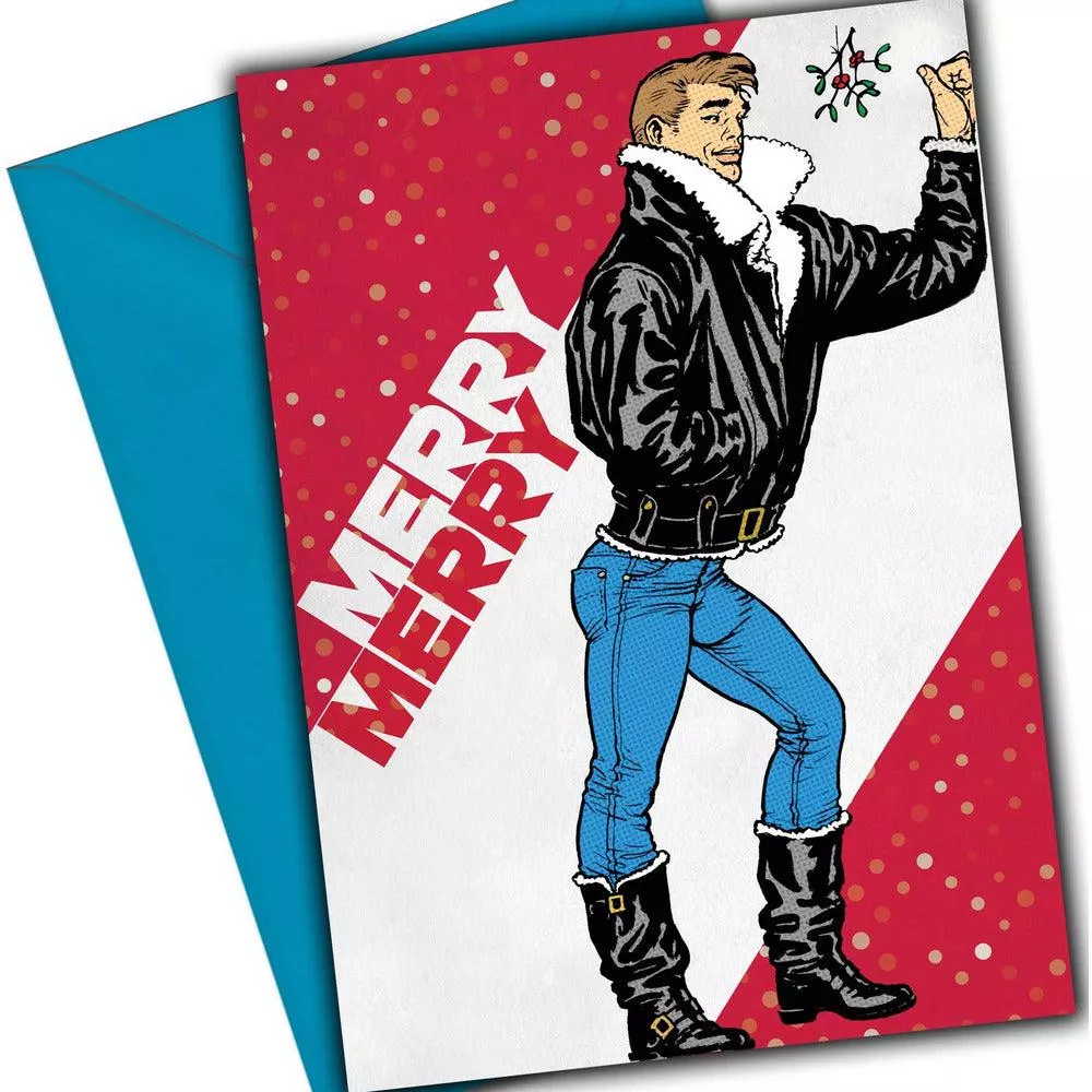Tom of Finland Merry Merry Christmas Card (Gay, Queer, LGBTQ