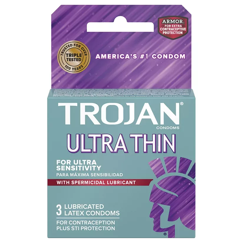 Trojan Ultra Thin Armor Spermicidal (3...