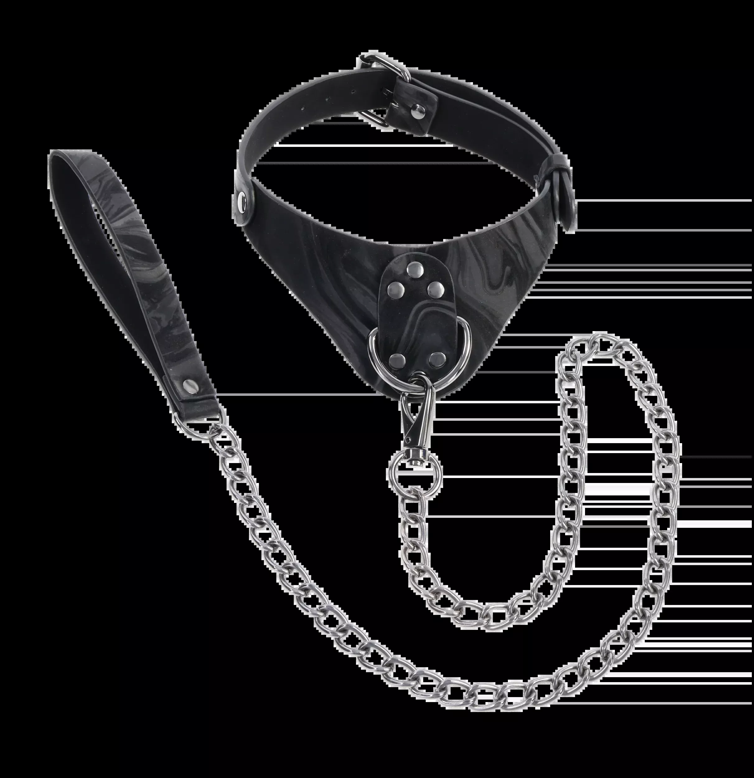 Velvet Noir Collar and Leash
