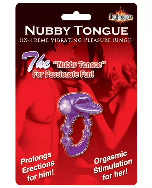 Vibrating Pleasure Ring with Nubbies - Waterproof Silicone